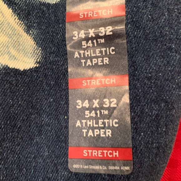 Levi’s 541 jeans. 34 waist Blue with White accents - Picture 4 of 8